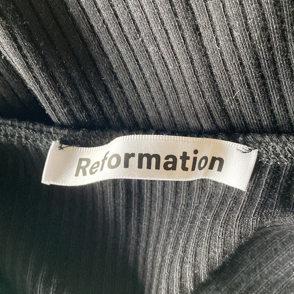 Reformation Black Rib Sleeveless Dress - Picture 9 of 9